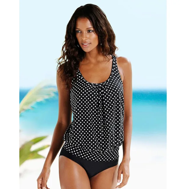 Woman Tankini Casual Loose Two Piece Swimsuit For Women Bohemian Printed  Swimsuit Solid Color Swimsuit S-xxl - Two-piece Suits - AliExpress