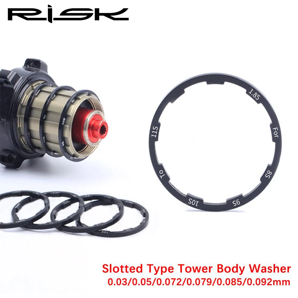 Bicycle Grooved Hub Washer MTB Bottom Bracket Spacers Flywheel Cassette Gasket Road Bike Freehub Washer 1/1.5/2/1.85mm 10S 11S bike hub washer