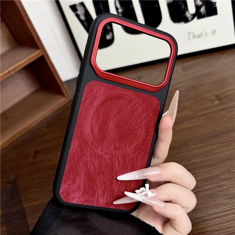 Luxury PU Leather Magnetic Case with Camera Protection