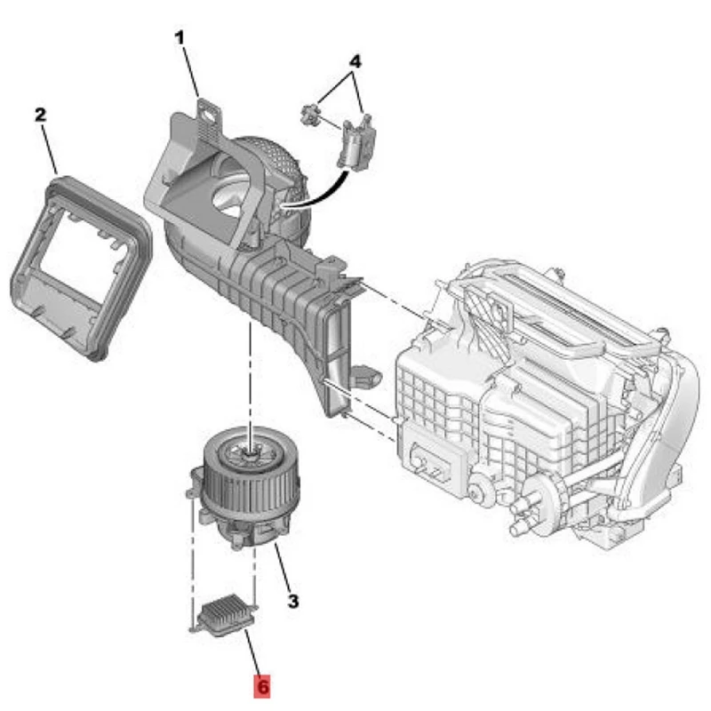 

6441CQ Car Heater Blower Motor Air Conditioning Blower Fan Motor For Peugeot 3008 , 5008 1.6 / 2.0 HDI (Manual)