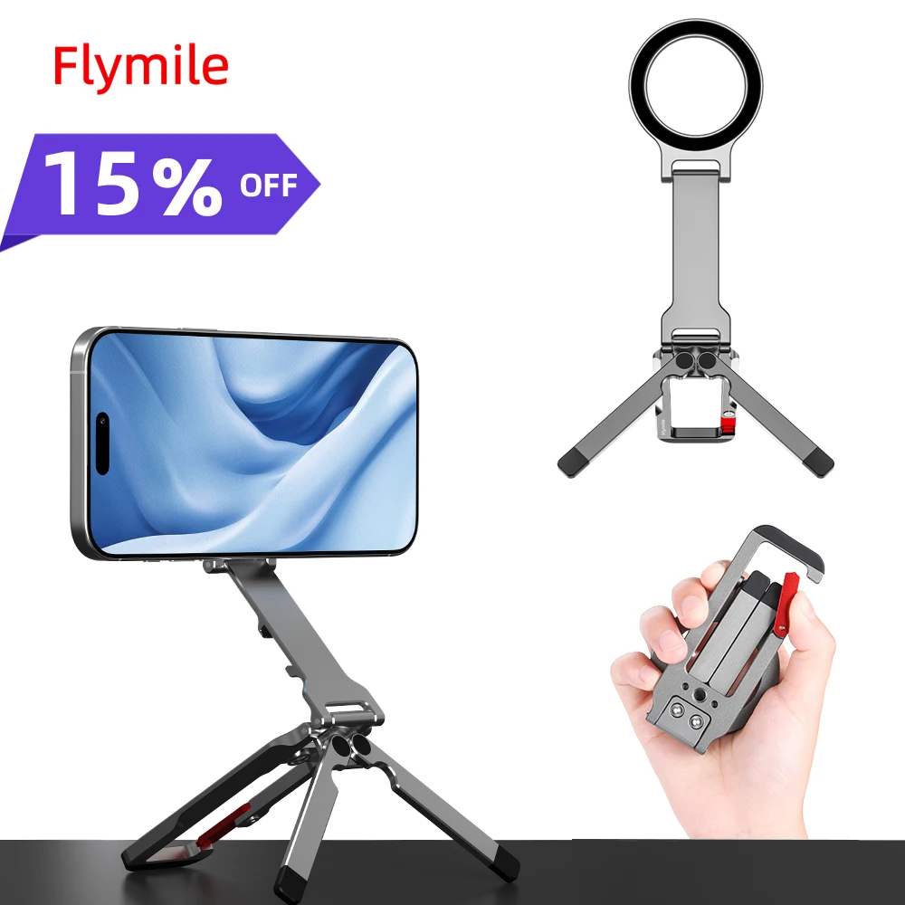 Flymile Magnetic Phone Tripod Stand Folding for iPhone 17 15 14