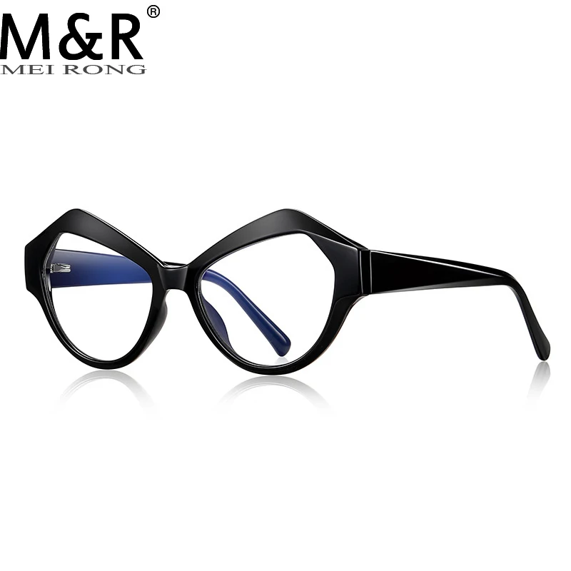 

2023 Simplicity Fashionable Women's TR90 Anti Blue Light Sunglasses Retro Cat Eye Eyeglass Frame Business Office Glasses Oчки