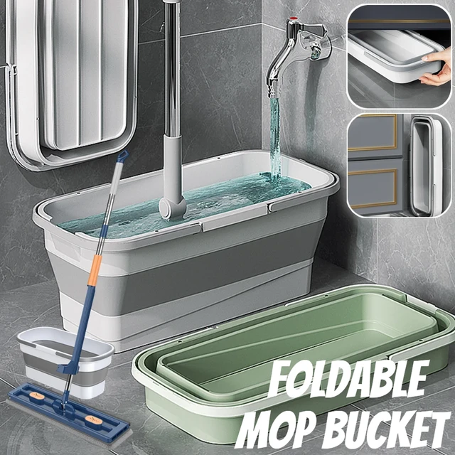 Foldable Mop Bucket Rectangular Fishing Bucket with Handle