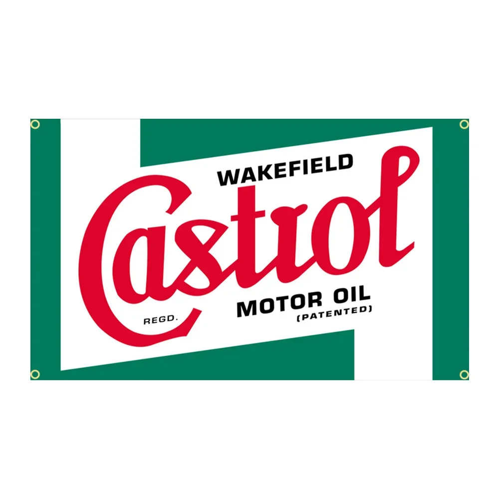 90X150Cm Castrols Sterzo Motor Oil Racing Flag Poliestere Stampato Garage O Decorazione Esterna Banner Arazzo