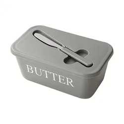 Butter and Snack Storage Container, Refrigerator and Kitchen Organizer (Butter box grey)