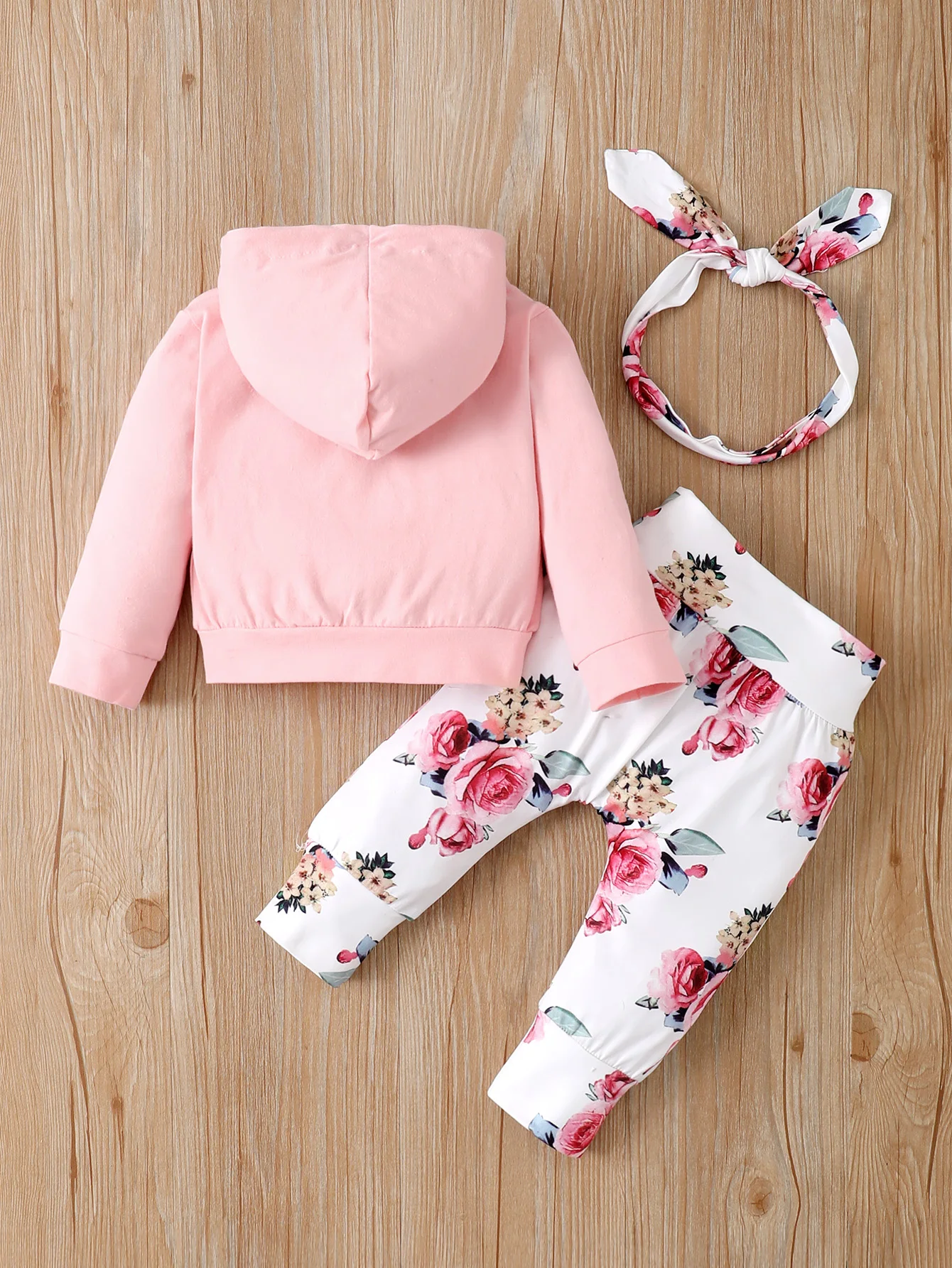 Infant's 3pc Floral Set with Hoodie 2