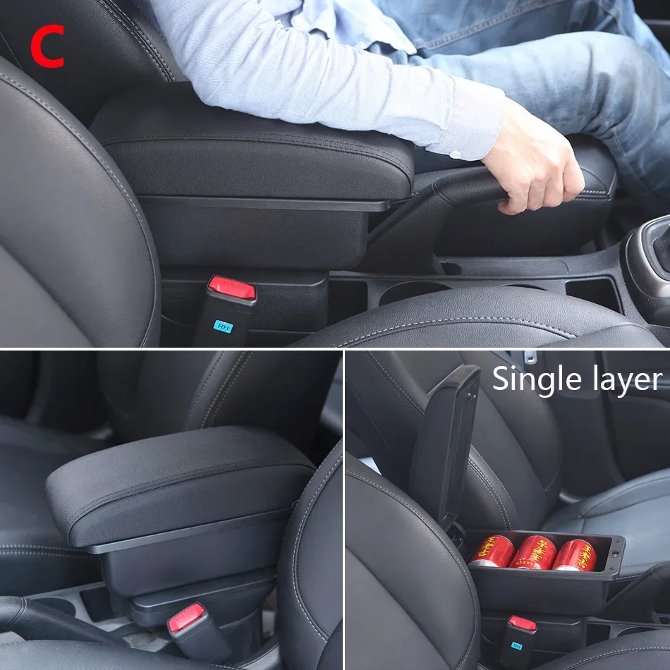 Car Armrest Box Universal Car Armrest Universal Model Armrest Box Central Storage Box Dedicated Cup Holder Retrofit parts Interior Accessories