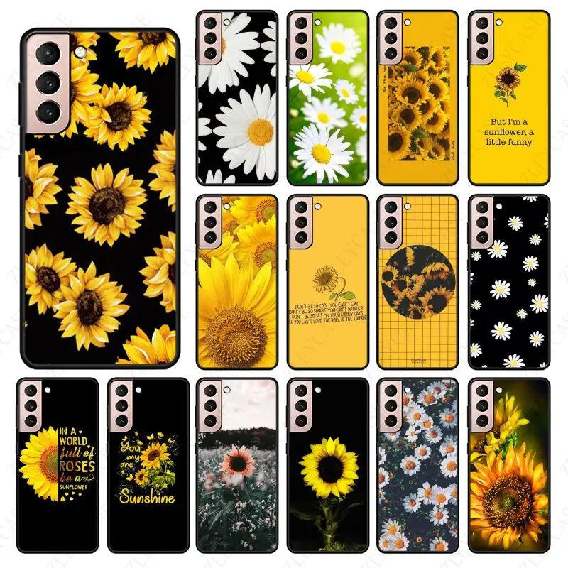 Summer Daisy Yellow Sunflower Floral Per Samsung Galaxy S21Plus S23 S20Fe S20Ultra S22Plus S21Fe S22 S10Plus S23Ultra S10E Custodie