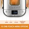 Bread Maker Machine with Gluten-Free Setting, 2LB 1.5LB 1LB Automatic Breadmaker with Homemade Cycle, 15-in-1 Stainless Steel 2