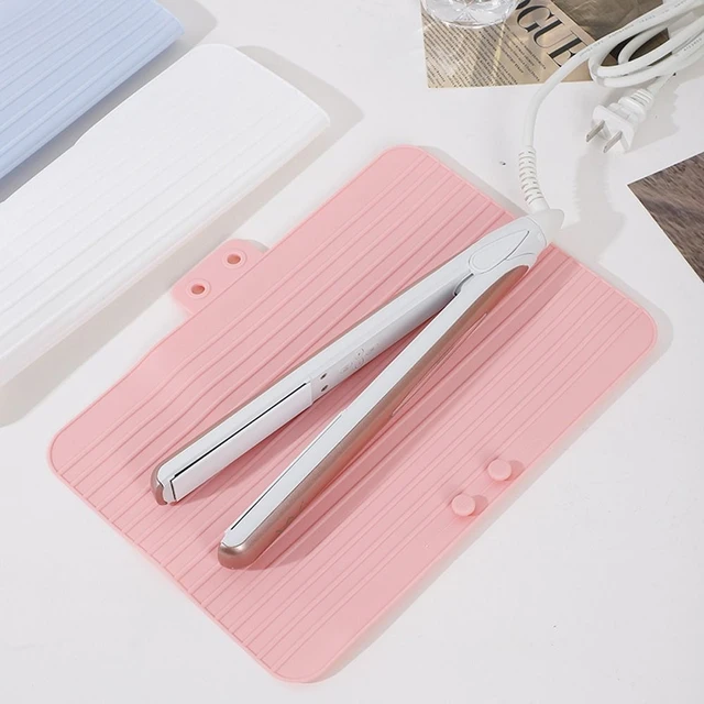 New Silicone Heat Resistant Mat Pouch for Curling Hair Professional Styling  Tool Anti-heat Mats for Hair Straightener Curling - AliExpress