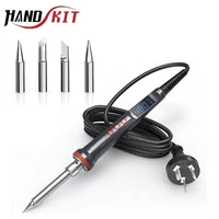 100W Electric Soldering Iron Digital Temperatura Adjustment Auto Sleep Internal Ceramic Heating Electronic Welding Tools 1