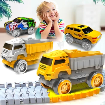 Giocattoli magici per auto da pista flessibili per pista da corsa luminosa Auto elettronica giocattolo per bambini Macchina ferroviaria per bambini Regalo per ragazzi 1