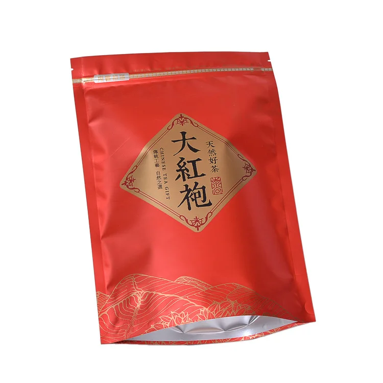 Thick Tea Bag Da Hong Pao Oolong Tea Bag Sealed Zipper Bag Self-sealing Self-supporting Bag NO Packing Bag