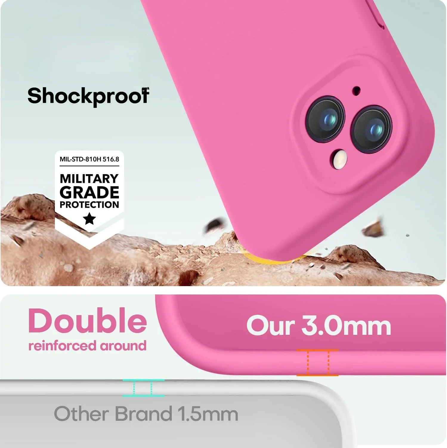 Premium Full Body Protective Phone Case - Liquid Silicone with Soft Microfiber Lining and Shockproof Design