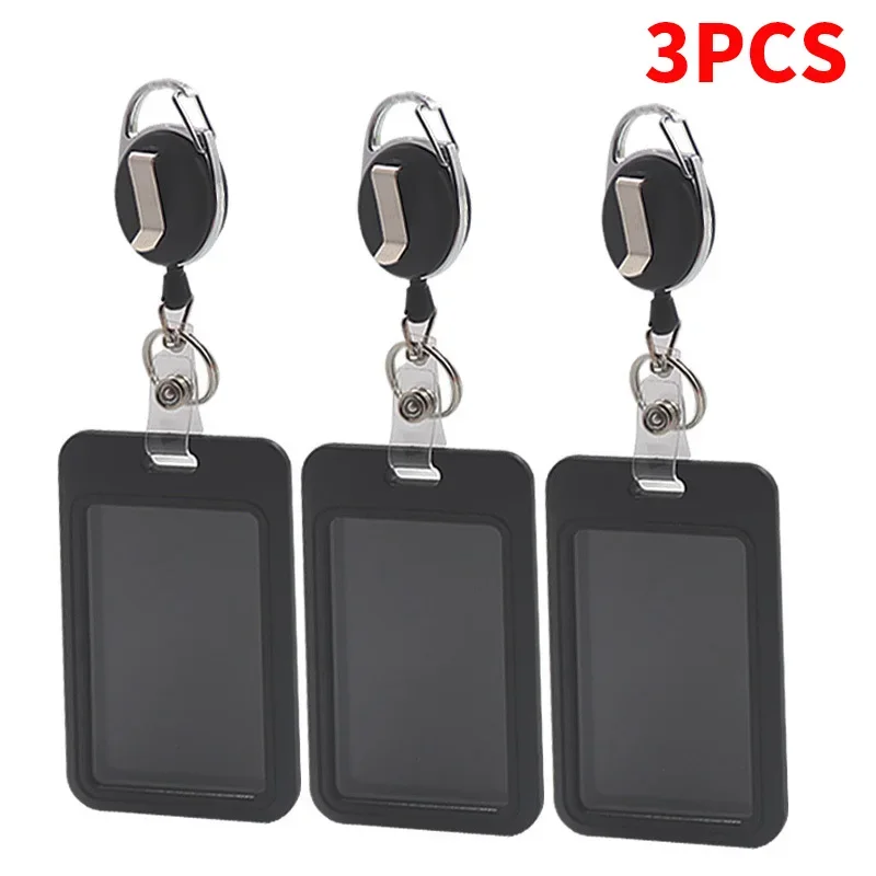 Work Permit Card Set-Rope Retractable Neck Hanging Document Card Set-Chest Tag Access Control Hard Shell Protective