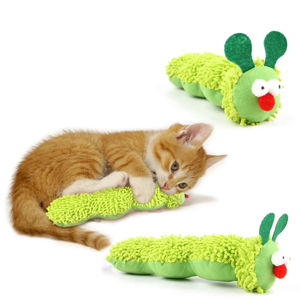 Jouets à mâcher pour chat, chenille, herbe-aux-chats, jouet molaire, Silvervine, jouet d'interaction, bouche propre, jouet pour chaton, fournitures pour animaux de compagnie, accessoires