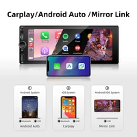 1DIN 6.86inch Universal MP5 Car Radio Support Wireless Carplay Android AUTO AUX USB  BT Touch Screen Multimedia Video Player - Image 3