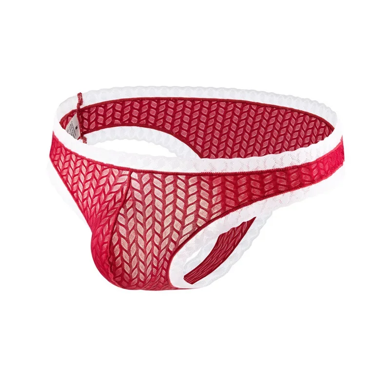 5 pezzi nuovi slip da uomo intimo sexy vita bassa traspirante traslucido gusto da uomo T-Back slip piccoli di alta qualità - immagine 3