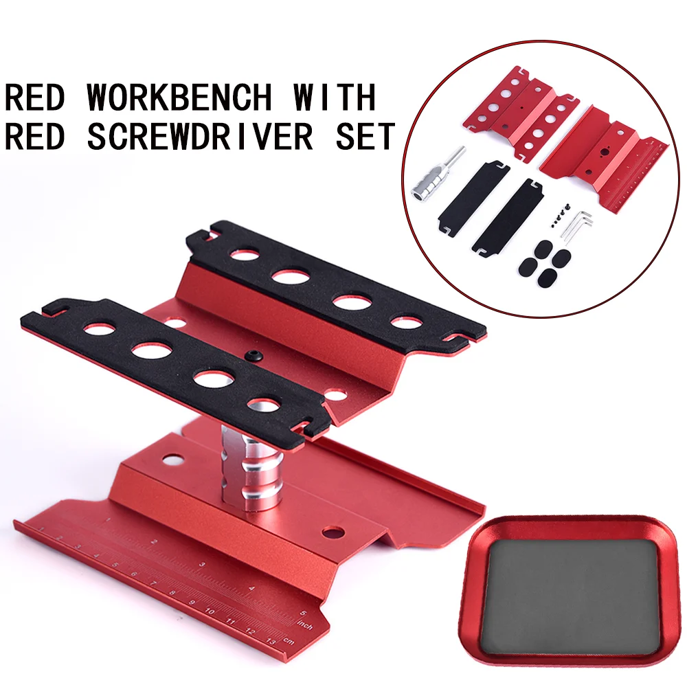 RC Car Repair Stand RC Car Tool Lifting Work Stand Mounting Platform 360 Degree Rotating For 1/10 1/8 Buggy Crawler Car