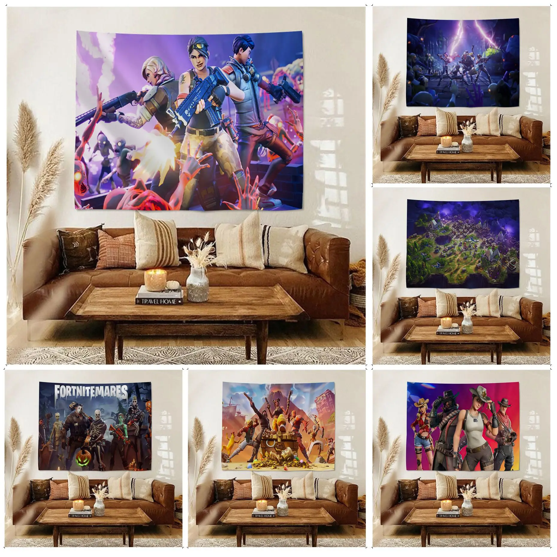 

Cartoon Battle Royales F-Fortnites Tapestry Colorful Tapestry Wall Hanging Bohemian Wall Tapestries Mandala Wall Hanging Sheets