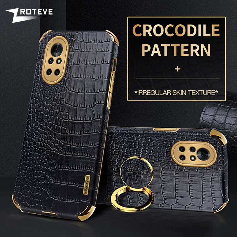 Nova8 Case Zroteve Crocodile Pattern Leather Cover For Huawei Nova 8 8i 7 7i 9 SE 9SE Nova8i Nova7 Nova9 Nova9SE Phone Cases iphone 12 pro max case