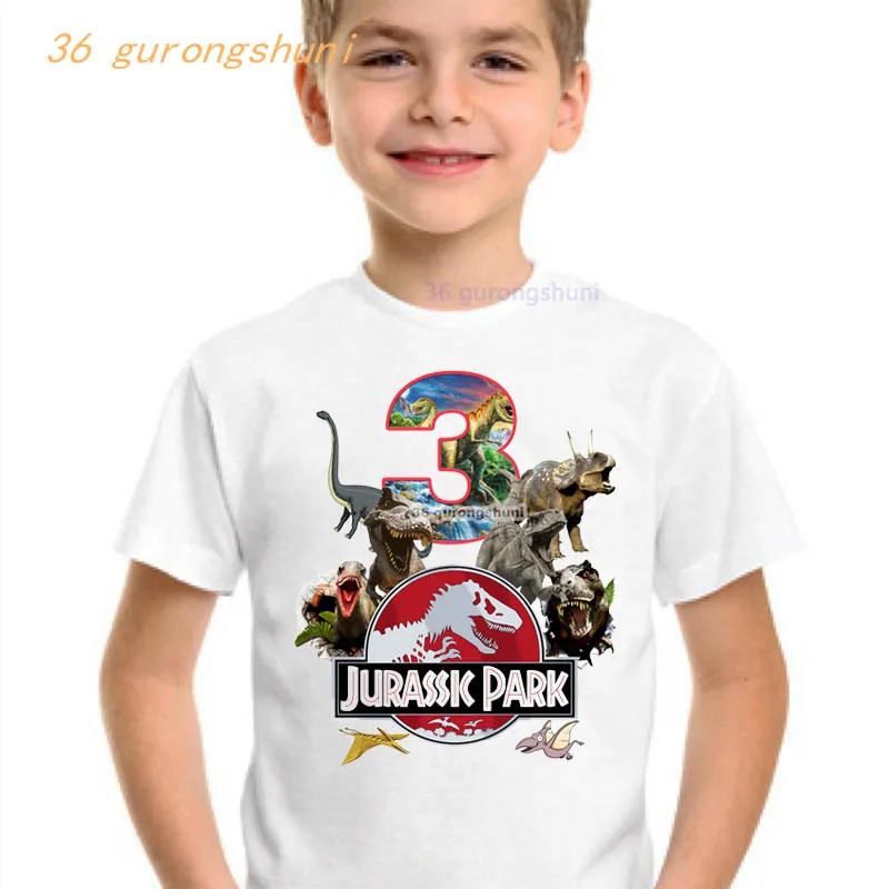 Kid t shirt for girls clothes children’s birthday tshirt girl Jurassic park game graphic t shirts kids clothes boys clothing kid t shirt designs