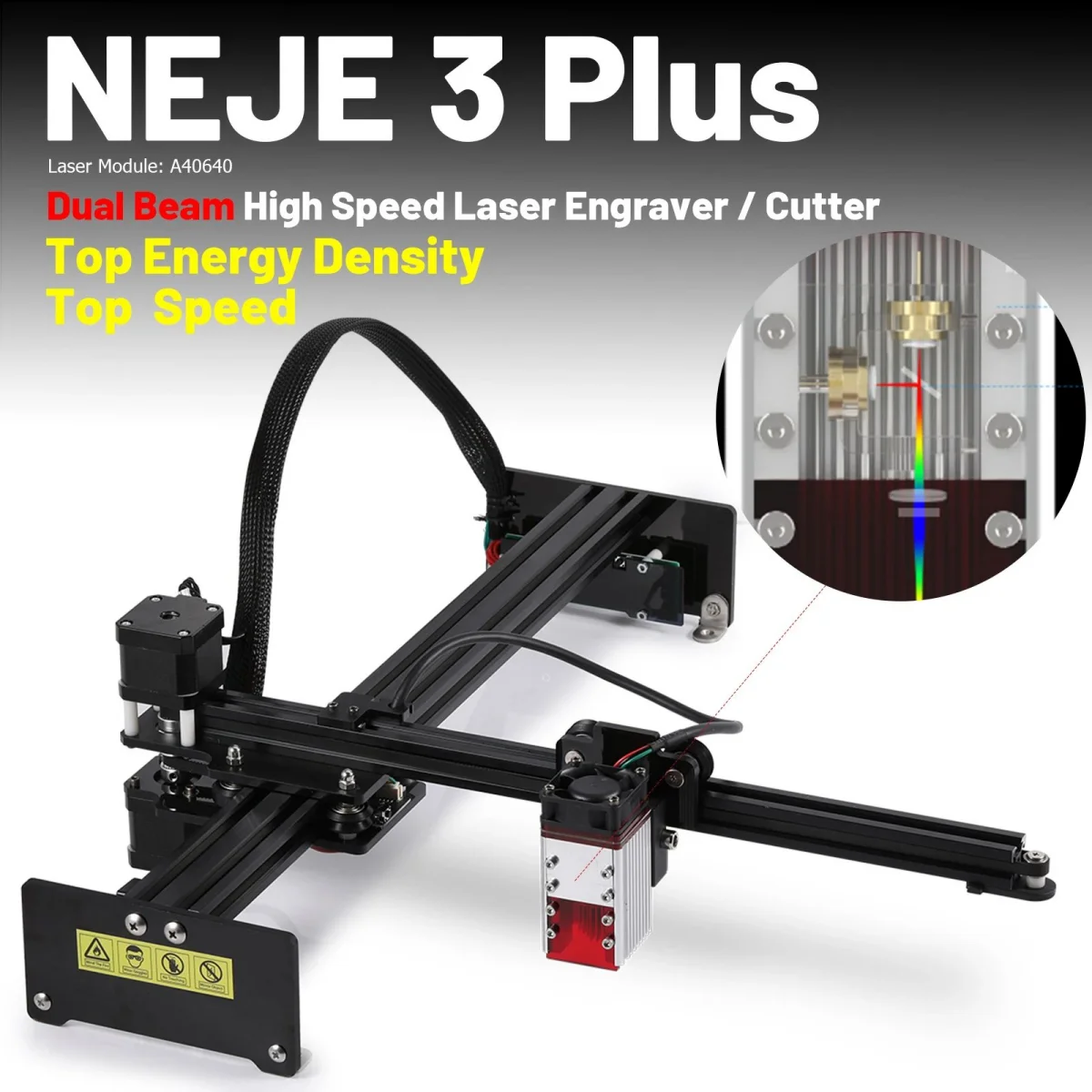 NEJE Master 3 Plus 255 x 440 mm Professional Laser Engraving Machine Cutter - Lightburn - Bluetooth - App Control