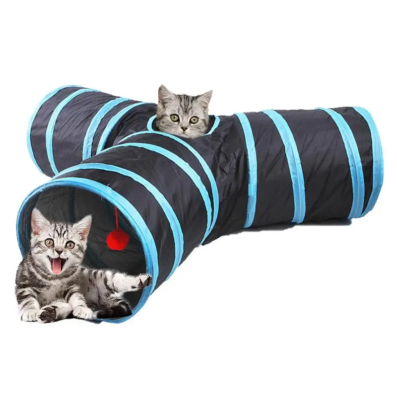 

Cat Play Tunnel Toy Indoor Cat Tunnel Toy Expandable Cat Tent Tunnel Straight Channel Tube Toy For Dog Rabbits Small Pets Guinea