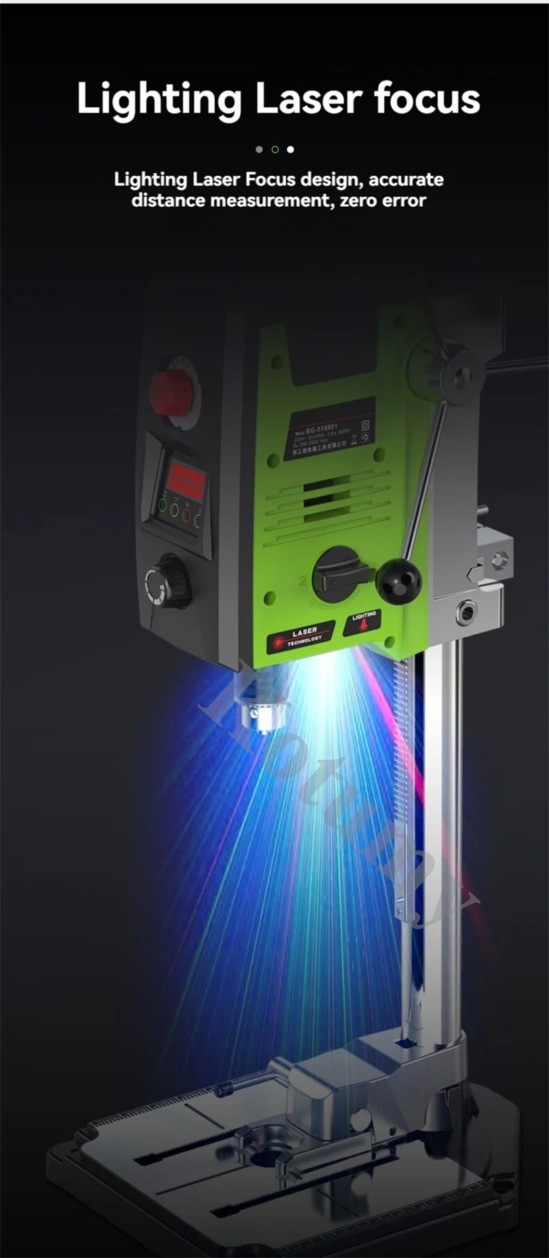 800W Digital Display Bench Drill Small Industrial Grade High Precision Drilling Machine Miniature Multi Function With Lighting 5