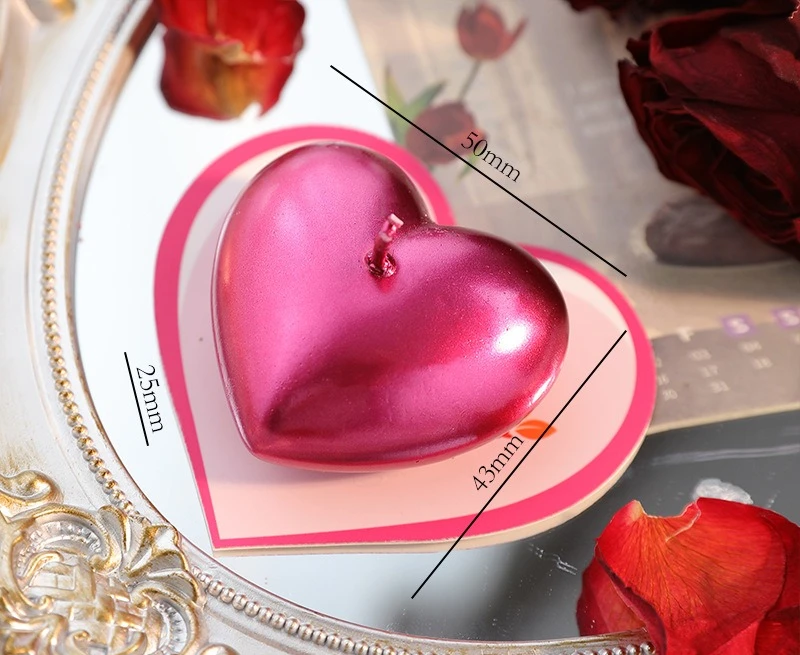 Romantic Heart-Shaped Aromatherapy Candle Handmade Gift