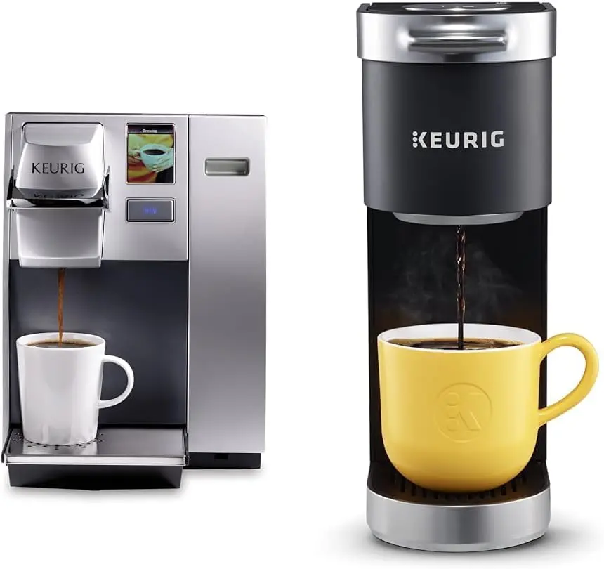 

Keurig K155 Office Pro Single Cup Commercial K-Cup Pod Coffee Maker, Silver & K-Mini Plus Single Serve K-Cup Pod Coffee Maker