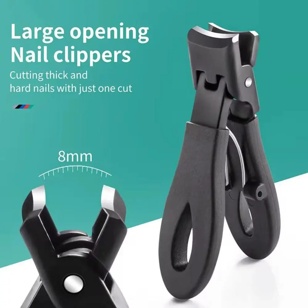 Portable Large Jaw Nail Clipper 8mm Opening Anti Splash Fingernail Trimmers Ultra Sharp Nail Trimmer Fingernail