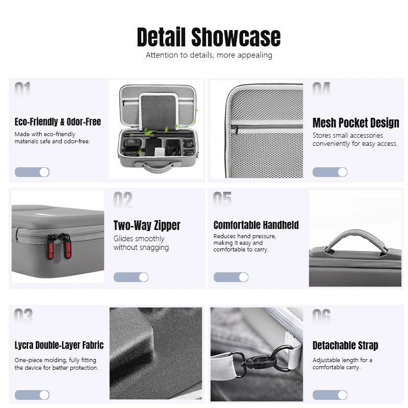 Osmo 360 Sac De Transport, Étui Pour Caméra Coque Rigide