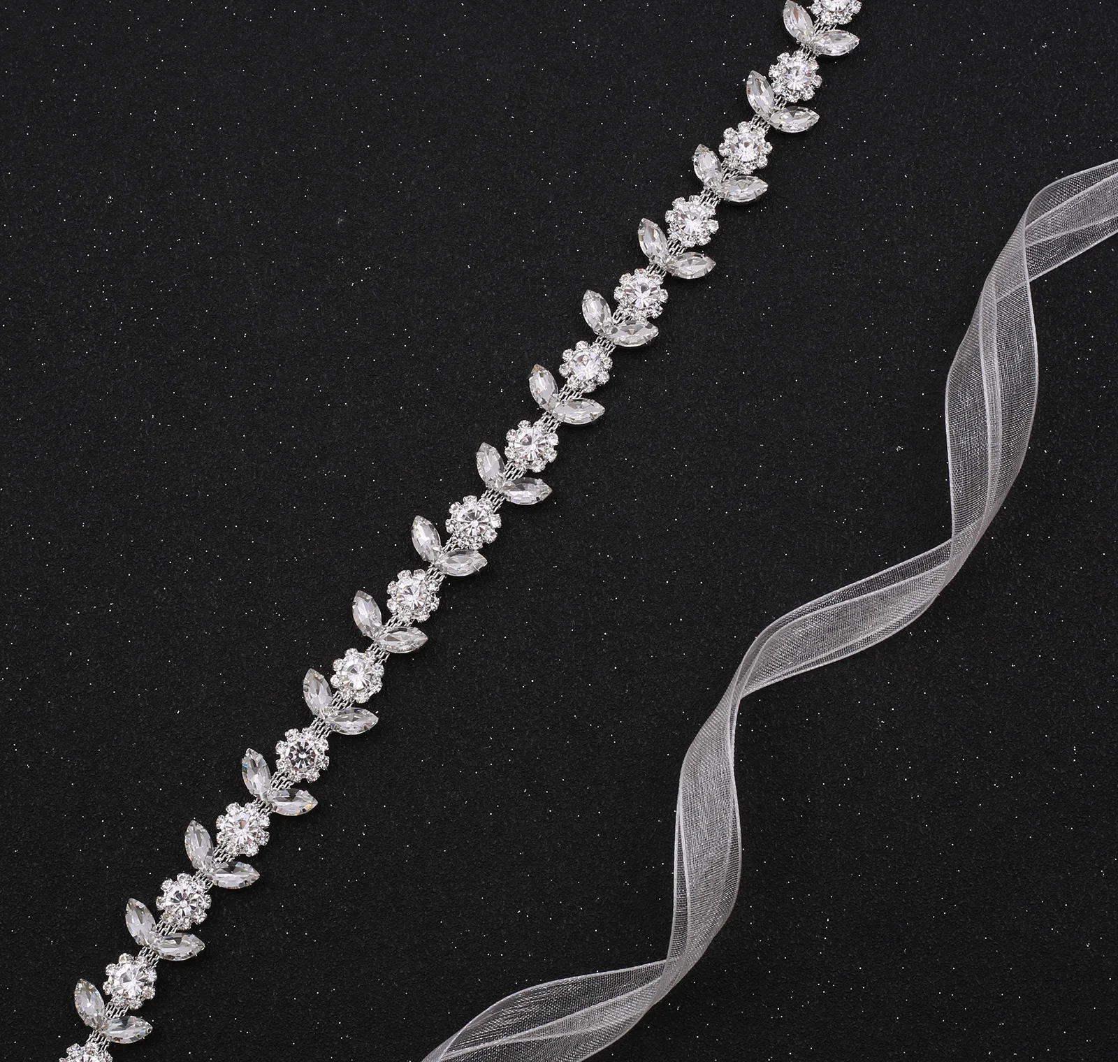 Bridal Waistband Bridal Dress Decoration NZUK Crystal Bridal Belt Rhinestones Bridal Sash Sliver Wedding Dress Belt Dress for Dresses Wedding Gown