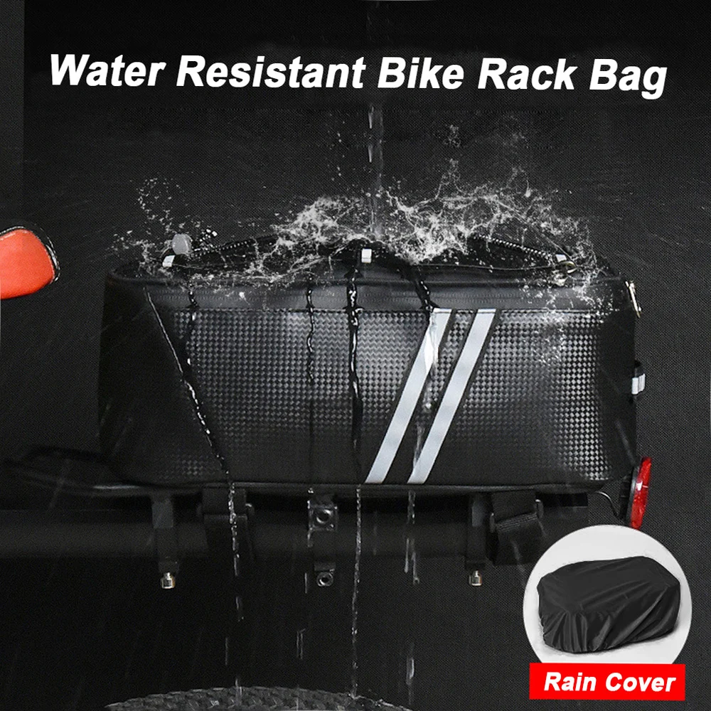 ANMEILU Bike Trunk Bag 7L Bicycle Rear Bag Water Resistant Bike Rack with Waterproof Rain Cover Cycling Bikepacking