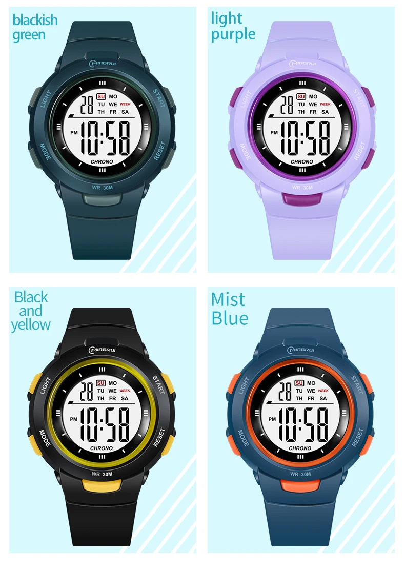 Kids Sport Watches 50M Waterproof Purple Silicone Electronic Wristwatch Digital Children Watch For Boys Girls Gift S7609b8e27ce14db199a22264a748367ci