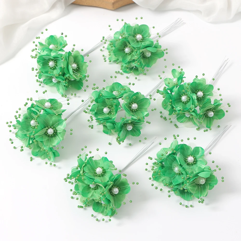 Elegant Pearl-Inspired Artificial Flower Bouquet