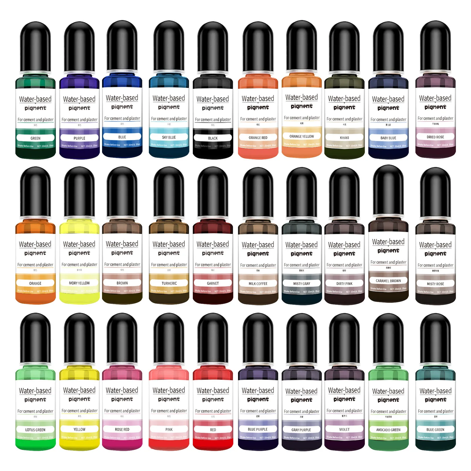 15 Colors 10Ml Color Essence Gypsum Cement Water-Soluble Color DIY Epoxy Resin Mold Tool Colorant Dye Pigment Glitter Crafts epoxy resin pigment candle dyes pigment mica powder pigment gypsum powder pigment luminous powder pigment luminous powder paint gypsum plaster pigment