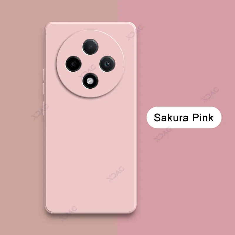 Square Liquid Silicone Soft Cellphone Case - Durable Double Liner Protective Cover