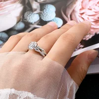 7x9mm Oval Moissanite Engagement Ring Set For Women