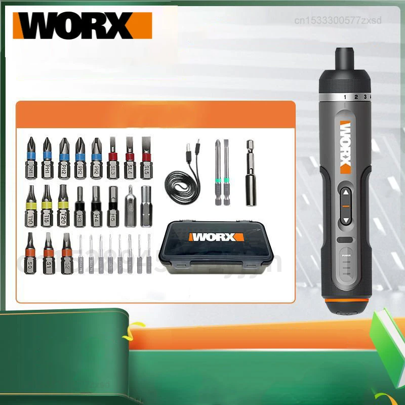 Xiaomi Worx 4V WX242 Electric Screwdrivers Set Manual Automatic All-in-one Wireless Precision Screwdriver Household Hand Tools 25 in one multi purpose leather case manual screwdriver bits combination set mobile phone notebook repair tools