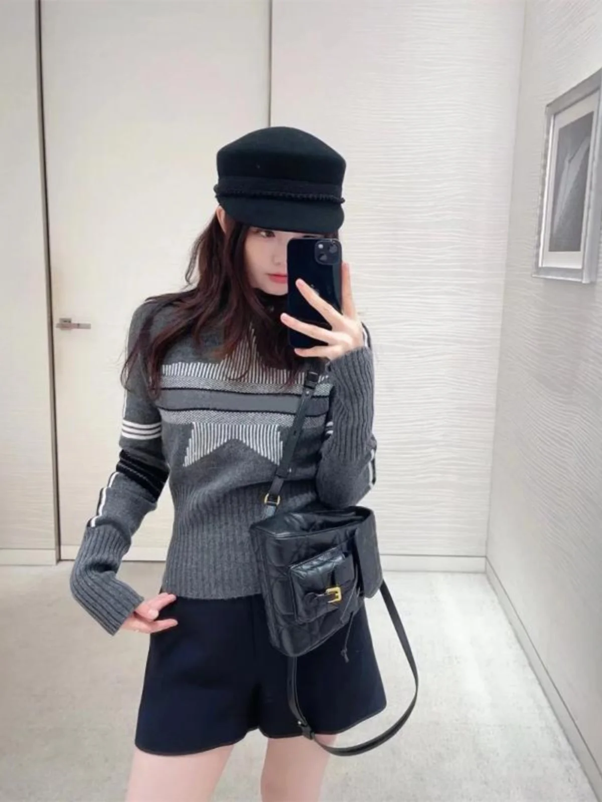 Lottie Cusized Luy Star Embroidered f High Ne Knitted Sweater Autumn Winter New Sle Street Faion Slim Fit Long ...