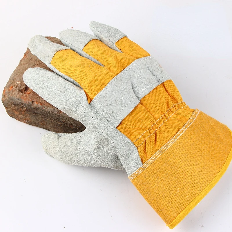 Welding Work Gloves Cowhide Leather Men Working Welding Safety Protective Garden Sports MOTO Driver Clothing Gloves