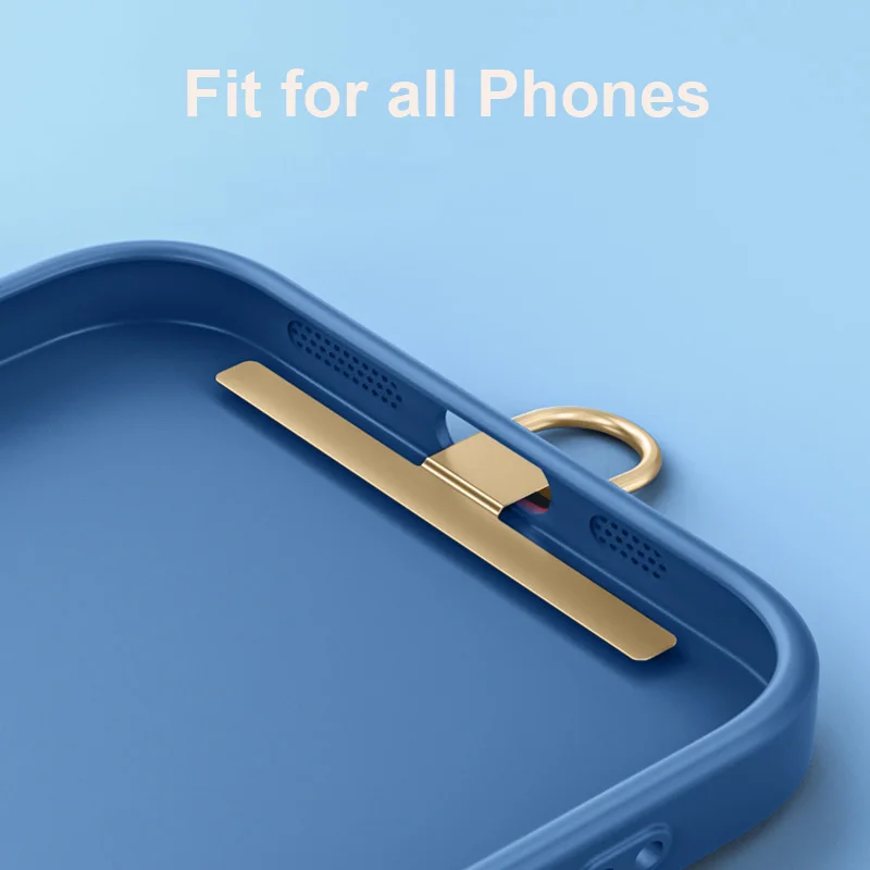 Phone Tether Patch Ultra-thin Stainless Steel Gasket Cellphone Strap Parts Replacement Lanyard Safety Connect Piece 1PCS