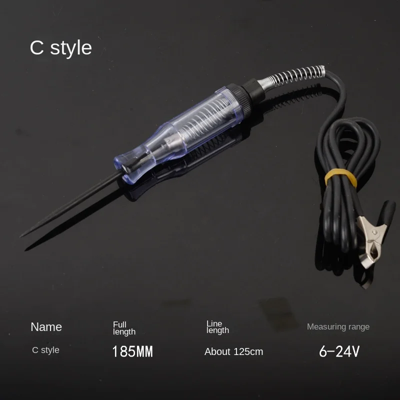 6V 12V 24V DC Car Truck Voltage Circuit Tester Digital Display Long Probe Pen Light Bulb voltage tester pen Automobile Diagnostic Tools Auto Repair