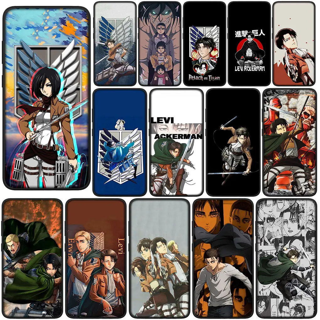 Jaeger Levi Attack On Titan Eren Custodia Per Telefono Per Vivo Y11 Y12 Y15 Y17 Y20 Y21 Y33S Y31 Y53 Y70 Y76 Y75 T1 Y71 Cover Case