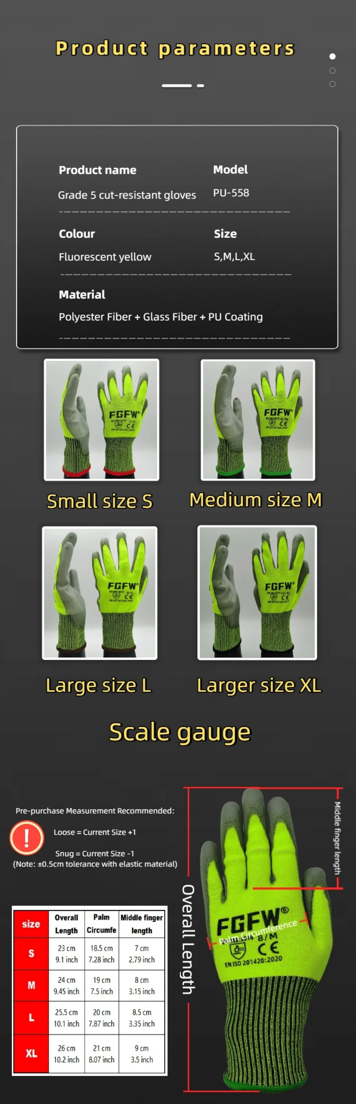 10 Pairs Military-Grade Level C Cut Resistant Gloves EN388 Certified - HPPE Fiberglass, Non-Slip Grip, Breathable for Industrial
