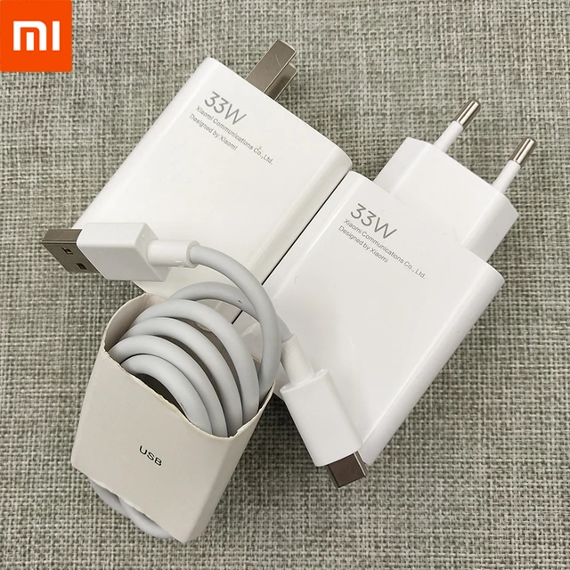 Xiaomi 33W Original Charger Turbo Fast EU 6A Usb Type C Cable Charging  Adapter For Mi 9 10 Poco X3 X4 RedMi Note 11 10 9 Pro K40