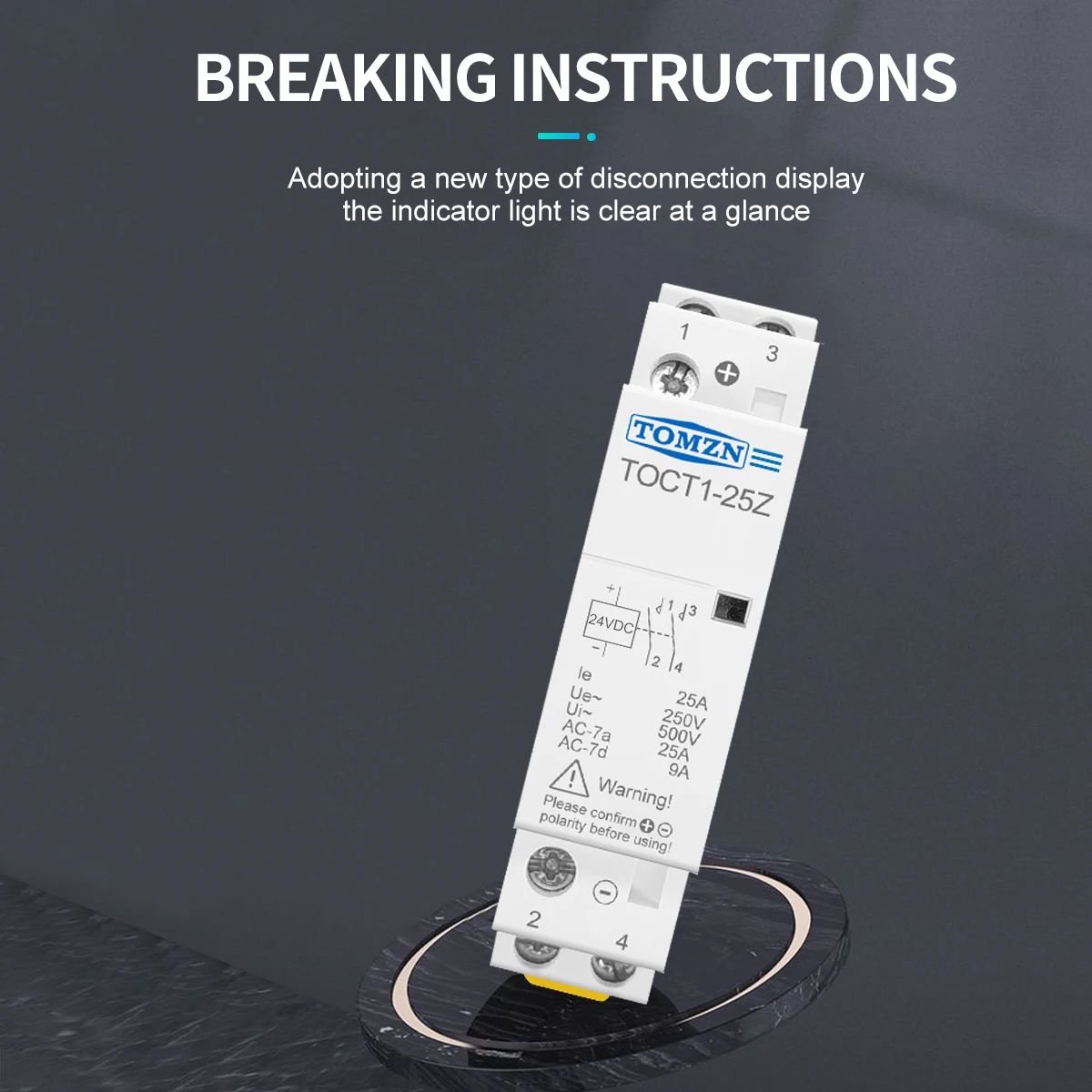 Contattore Elettrico Heschen 100A - 4 Poli 2NO+2NC, Bobina 220V, Per Impianti Domestici, Montaggio Su Guida DIN - Foto 10