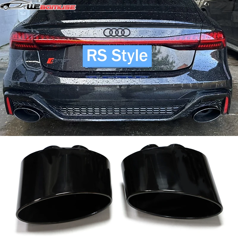 カーボンマフラーエンドチップ自動車テールスロート排気チップアウディ